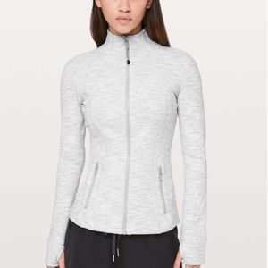 Lululemon define jacket white with heather gray